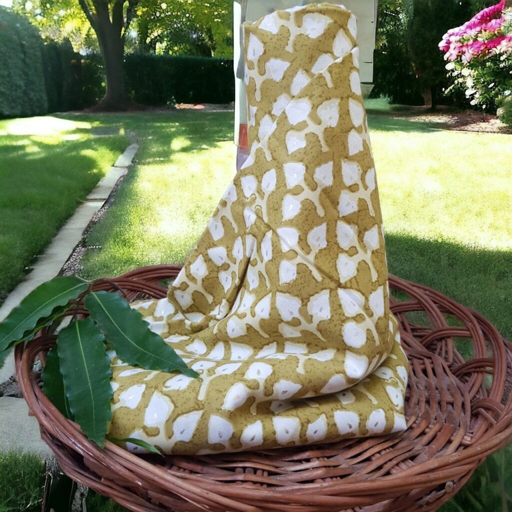 Pure Cotton Mustard Yellow Fabric