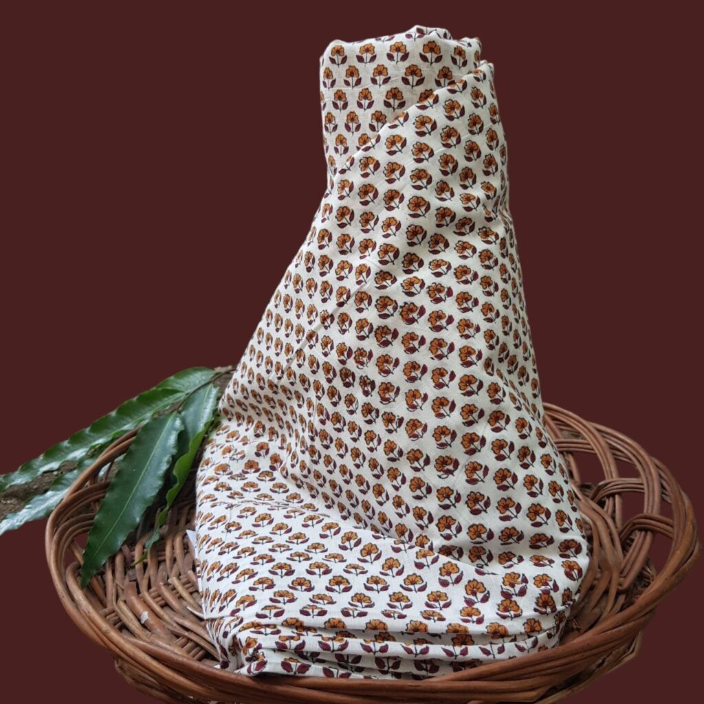 Pure Cotton Small Flower Printed Fabric