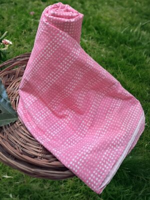 Pure Cotton White Dotted Print Fabric