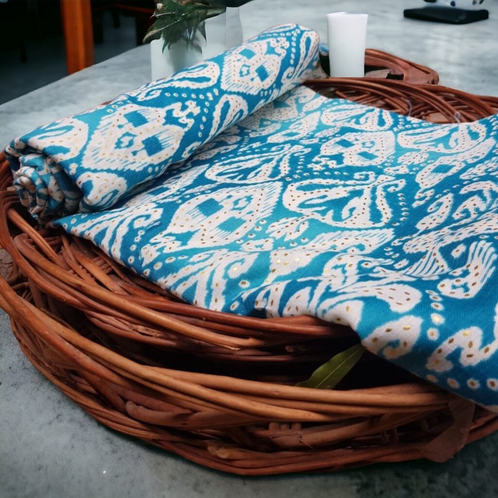 Pure Cotton Fabric With Beautiful Block Print