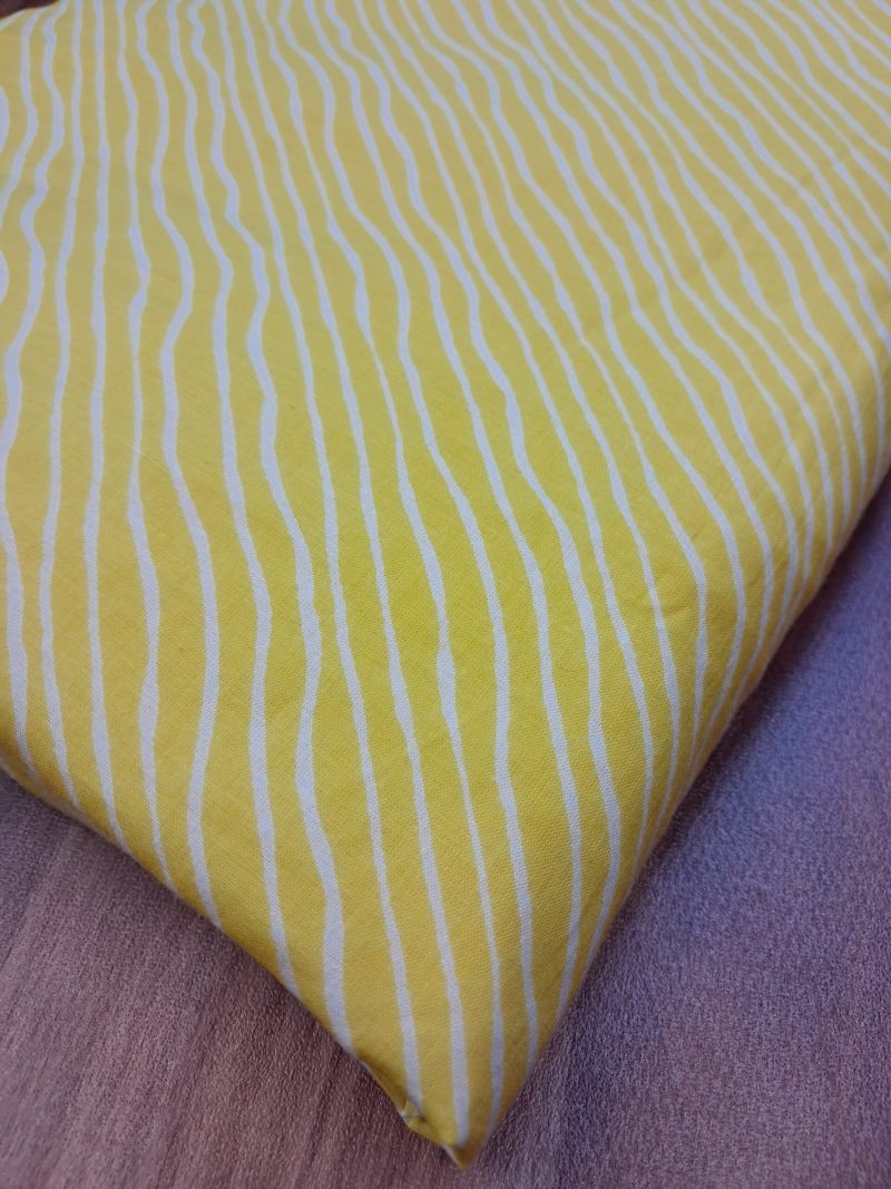 Lehriya Fresh Yellow Pure Cotton Fabric Lehriya Fresh Yellow Fabric