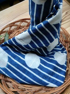 IndigoCircle Print Pure Cotton Fabric