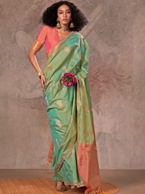 Green Banarasi Silk
