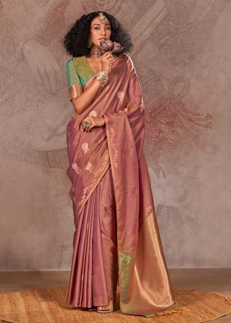 Purple Banarasi Handloom Silk Saree