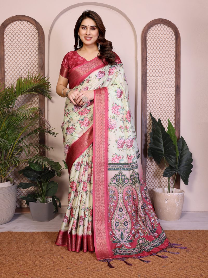 Light Yellow cotton silk