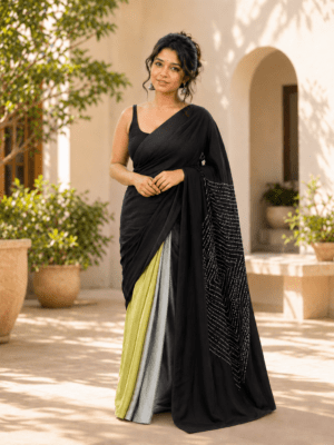Black Modal Satin Silk