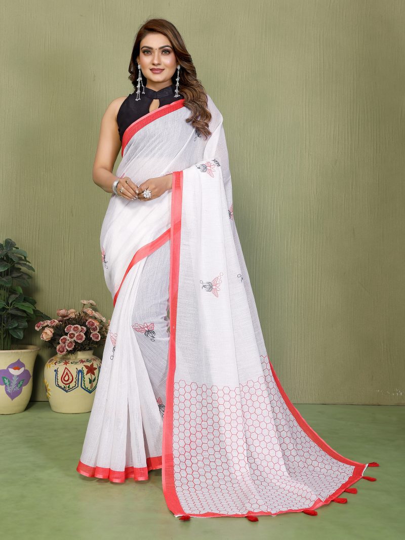 linen saree