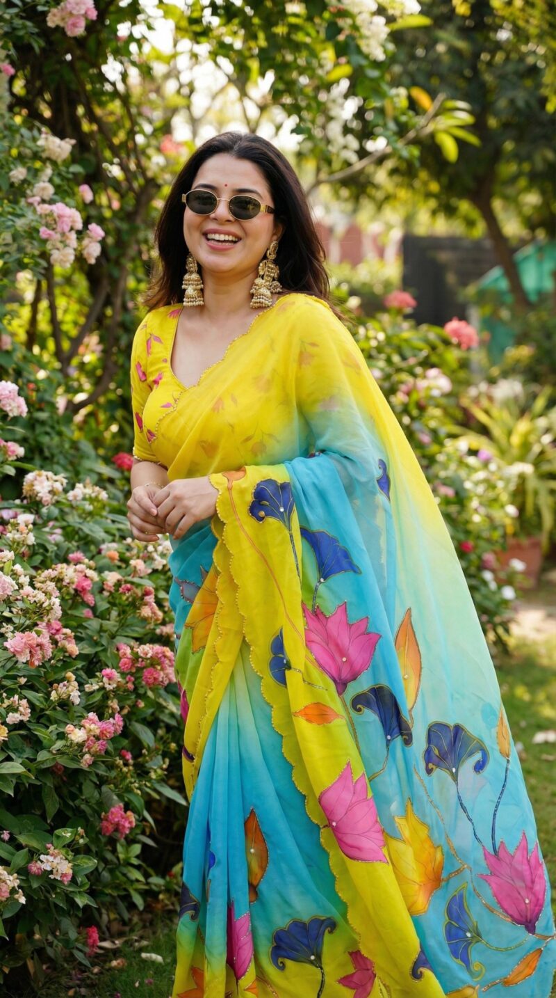 Georgette Saree Georgette Saree with Work