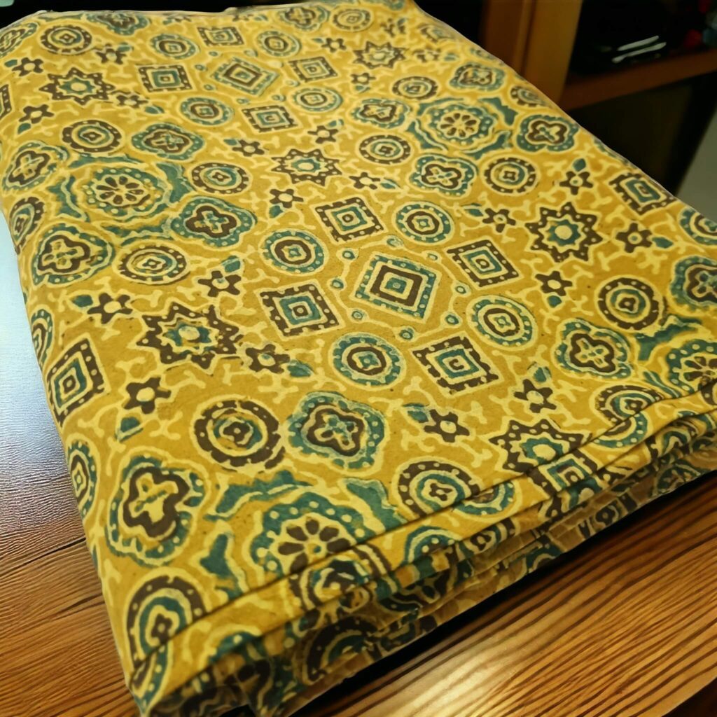 Ajrakh Block printed Cotton fabric