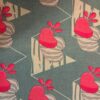 Heart With Watermelon Print On Flex Cotton