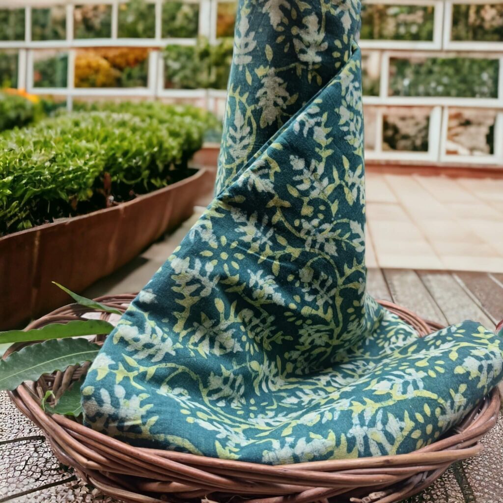 Pure Cotton Small Leaf Printed Fabric