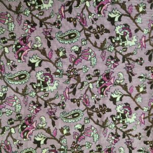 Pink And Green Floral Fabric
