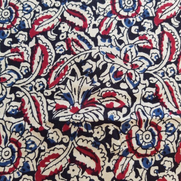 Pure Cotton All Over Floral Block Printed fabric