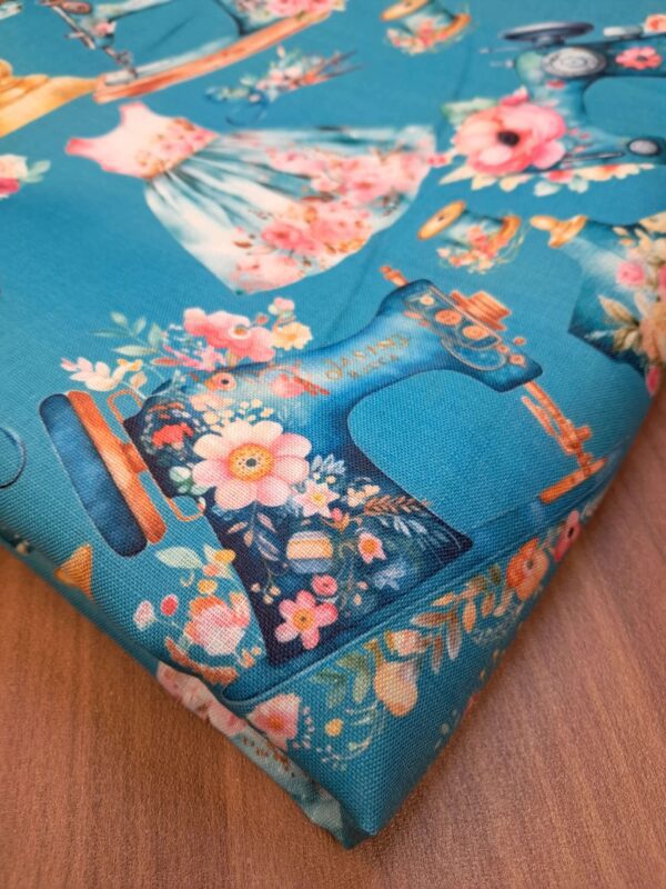 Blue kid baby frock print fabric