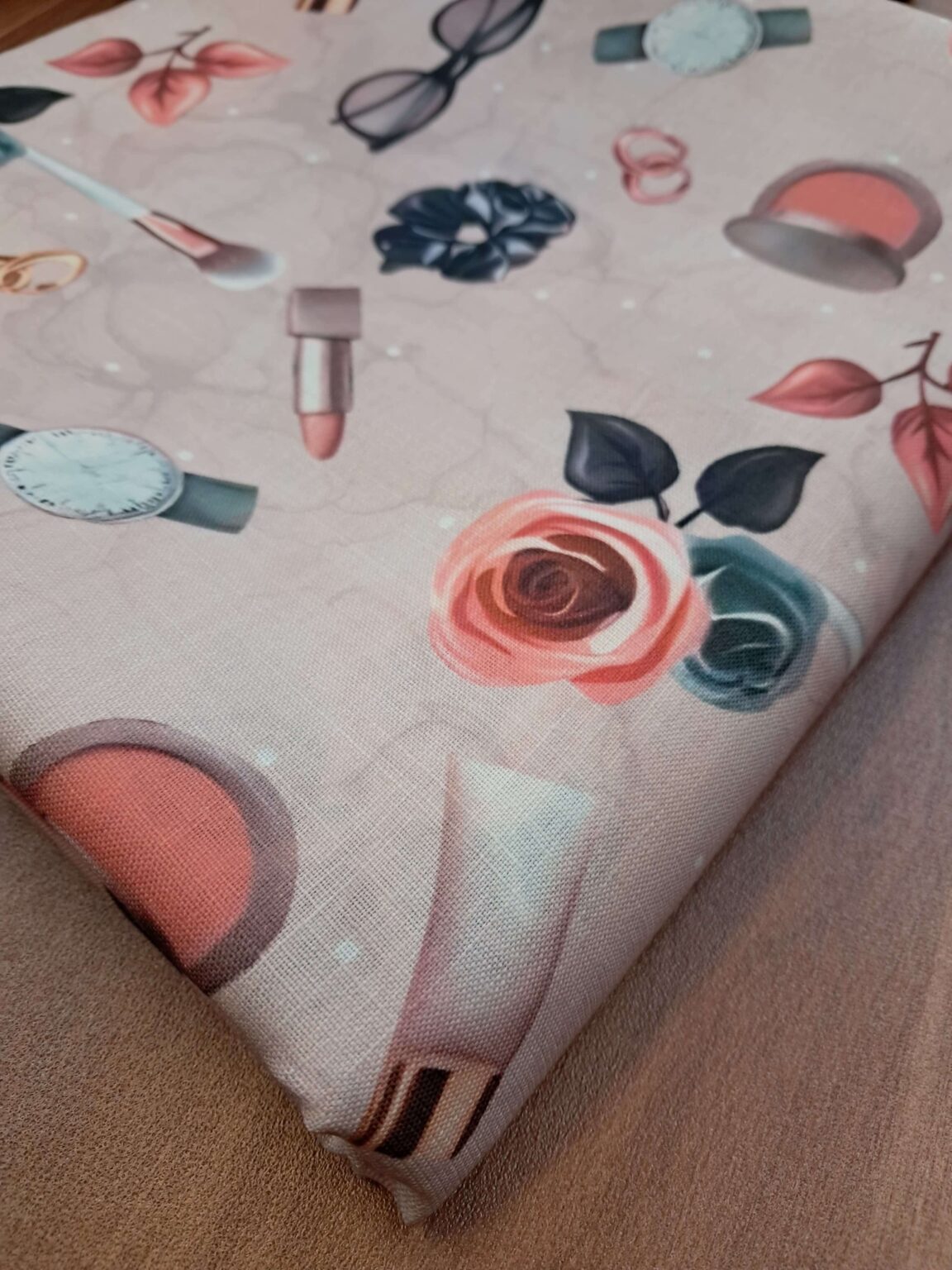 Floral with Accessories Print Fabric