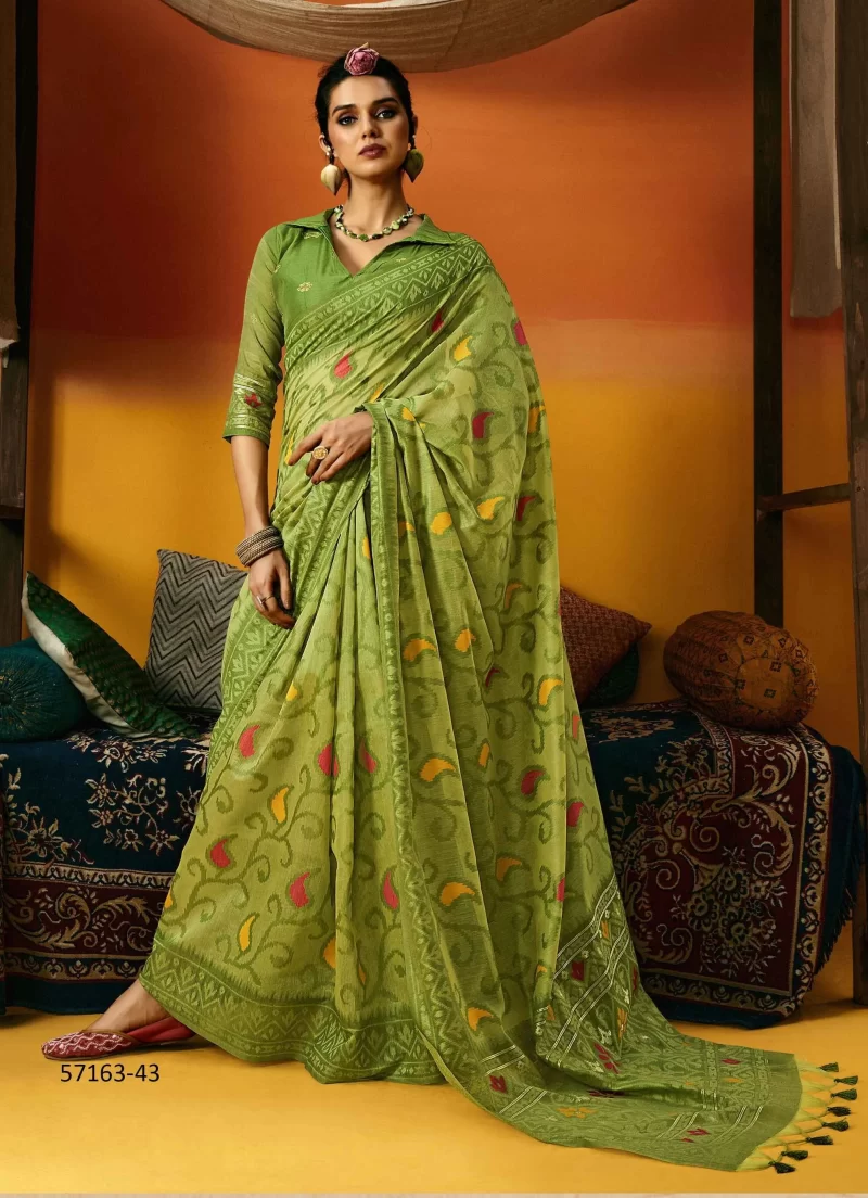 Best Green Jamdani Saree