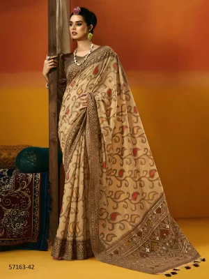 Brown Jamdani Saree online