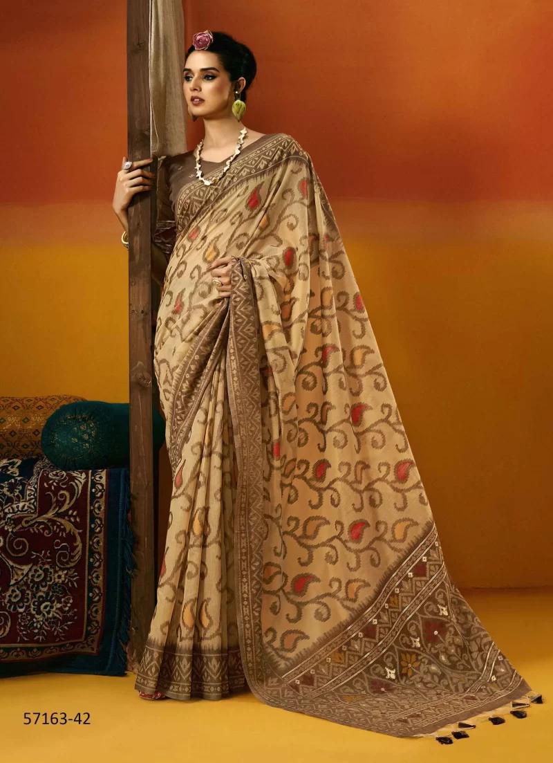 Brown Jamdani Saree online