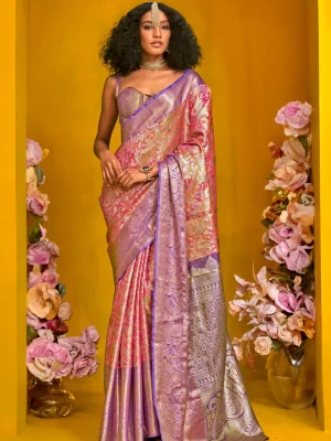 Pink Handwoven Dharmavaram