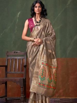 Pure Handloom Tissue Silk