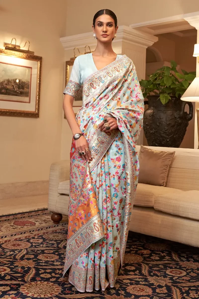 Pure Kashmiri Pashmina Saree