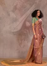purple Banarasi Silk