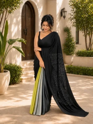 Black Modal Satin Silk