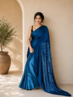 sATIN sILK SAREE DUAL TONE