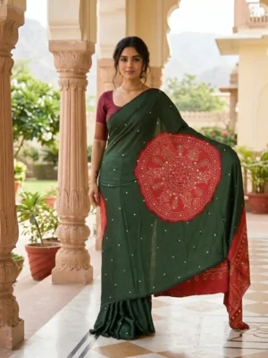 Mirror work trending saree