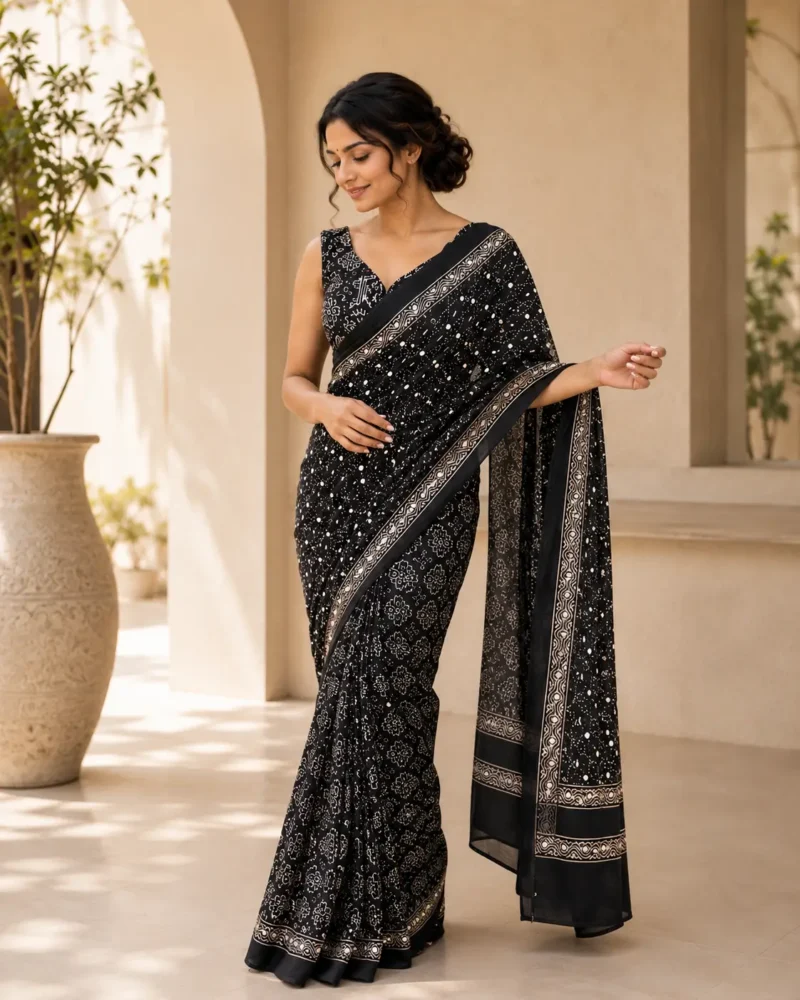 Black mirror Saree