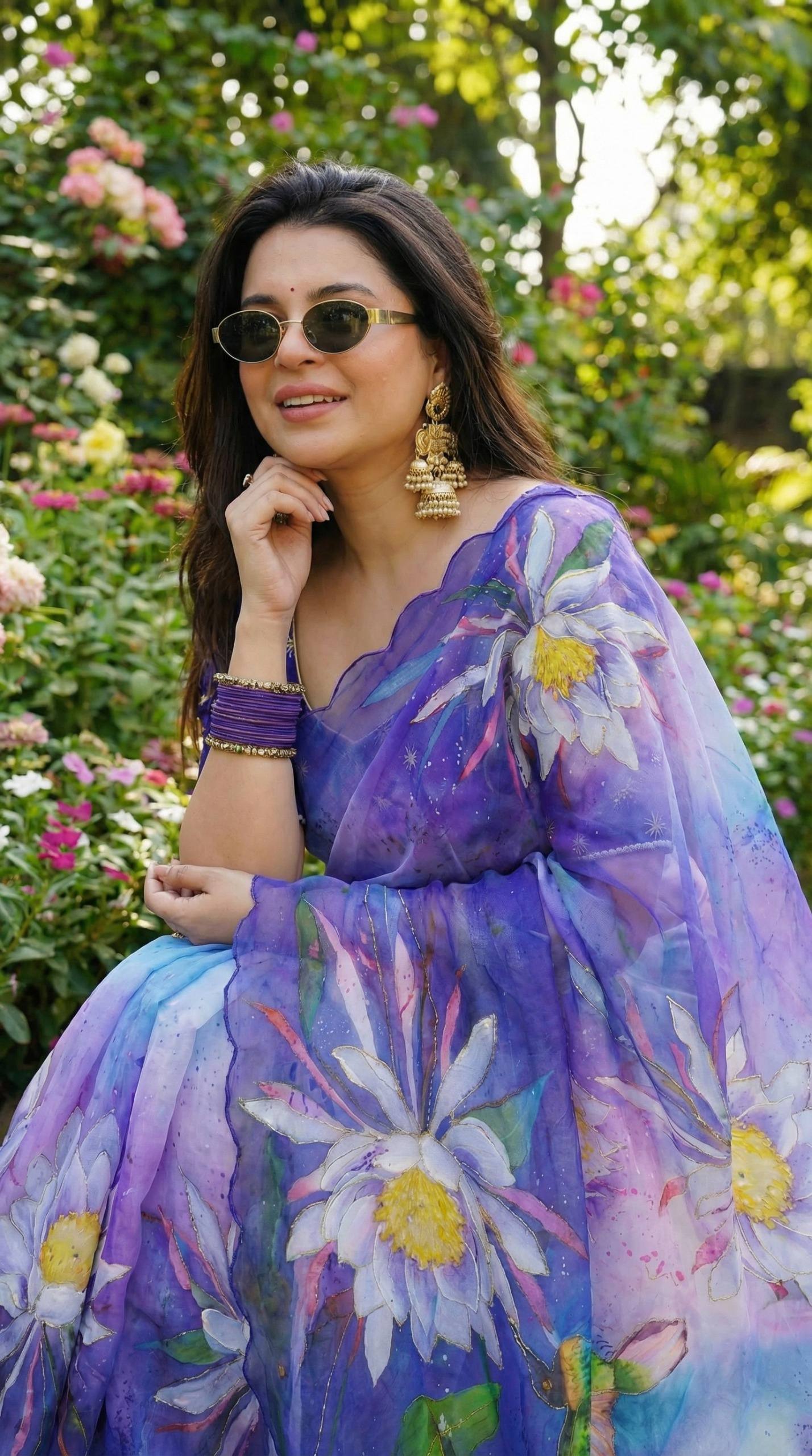 Georgette Saree work